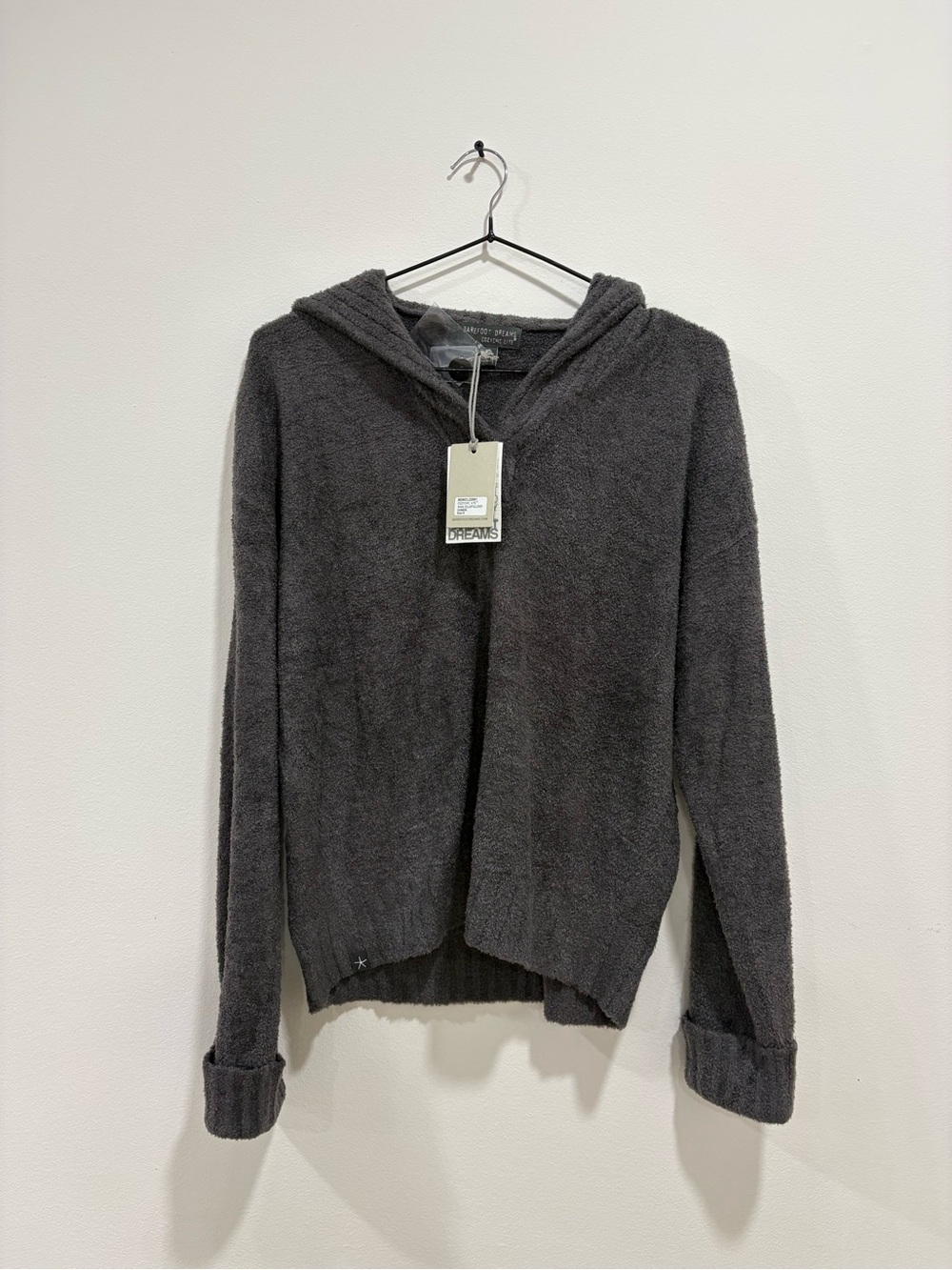 Barefoot Dreams CozyChic Lite Hooded Pullover - Charcoal Gray